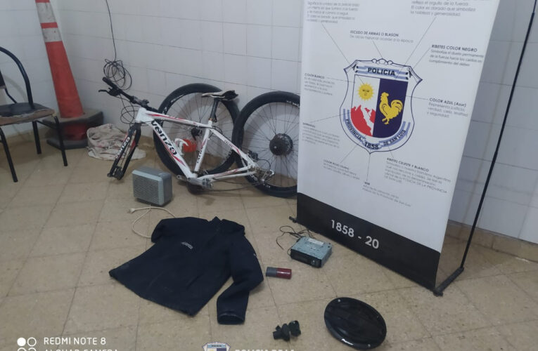 Quines: En dos allanamientos se recuperaron dos bicicletas y otros bienes sustraídos