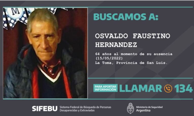 Continúa la búsqueda de Osvaldo Faustino Hernández