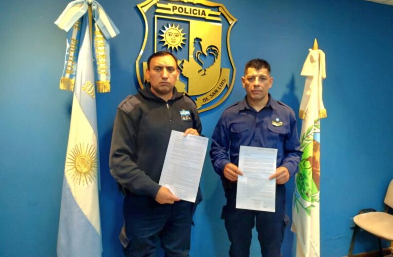 Dos efectivos de la Policía de San Luis salvaron a una niña de 3 años