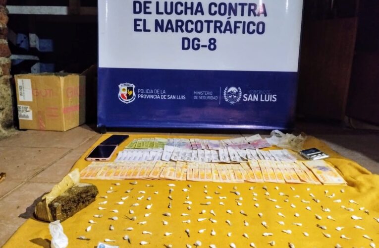 San Luis: la Policía incautó droga valuada en casi 5 millones de pesos