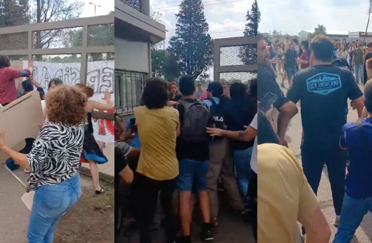 Tensión en el Centro Universitario de Villa Mercedes por protesta estudiantil