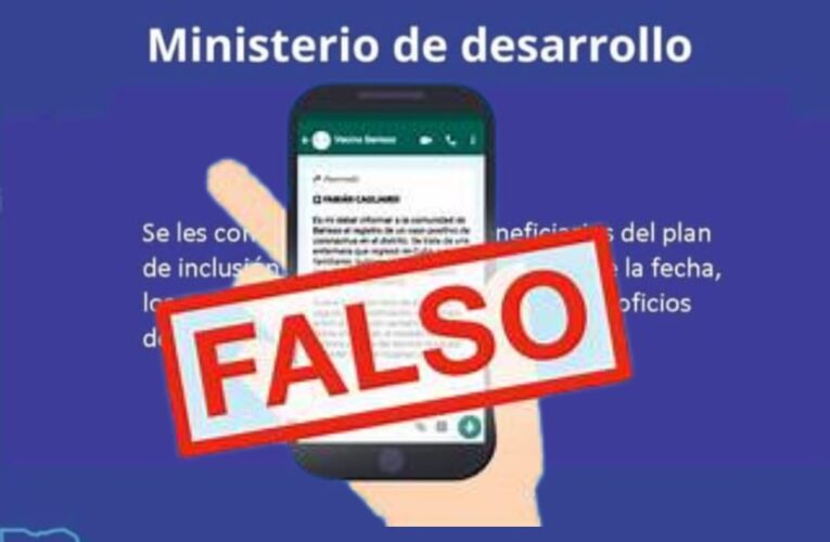 Advierten por información falsa a beneficiarios de Inclusión Social que promueve el robo de datos