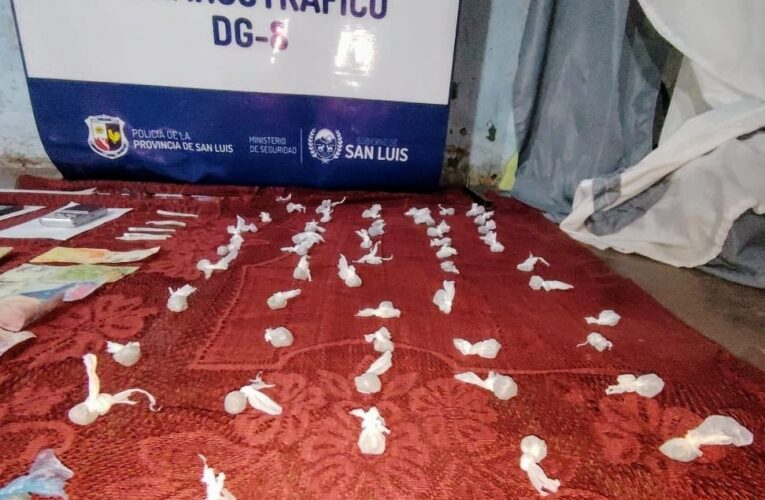 Quines: la Policía anuló un centro de venta y distribución de drogas, incautó sustancia valuada en más de 400 mil pesos y detuvo a un sujeto