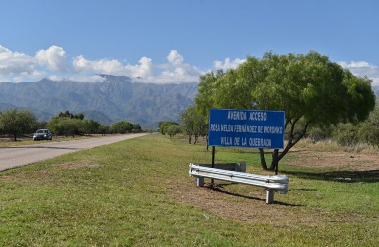 Villa de la Quebrada: Se oficializó la denominación de ‘Rosa Nelba Fernández de Woronko’ a la ruta de acceso al pueblo