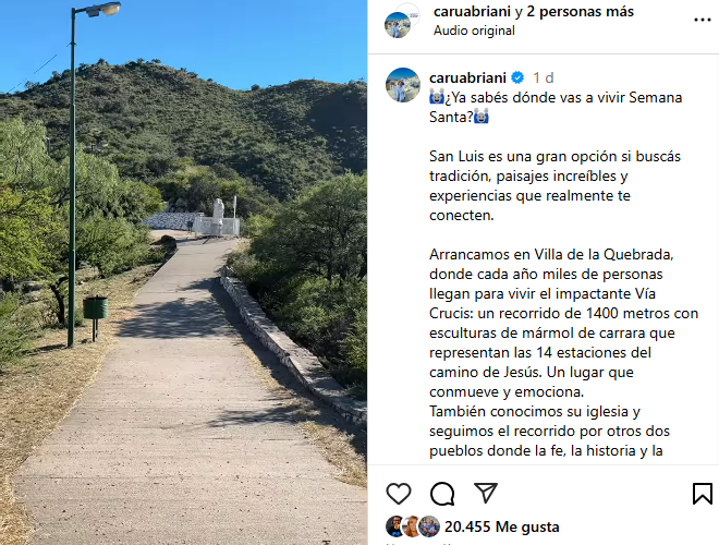 Influencer con más de 1 millón de seguidores llegó a San Luis para difundir sus encantos turísticos