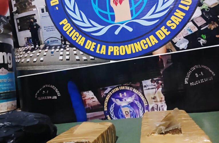 La policía incautó droga valuada en más de 20,5 millones de pesos