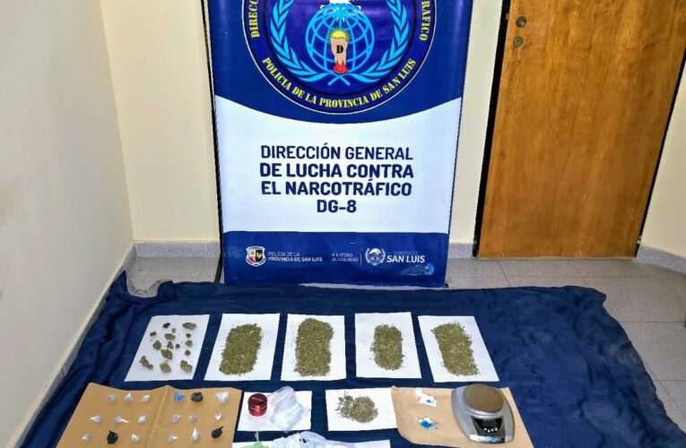 Villa Mercedes: la Policía incautó droga valuada en más de un millón de pesos