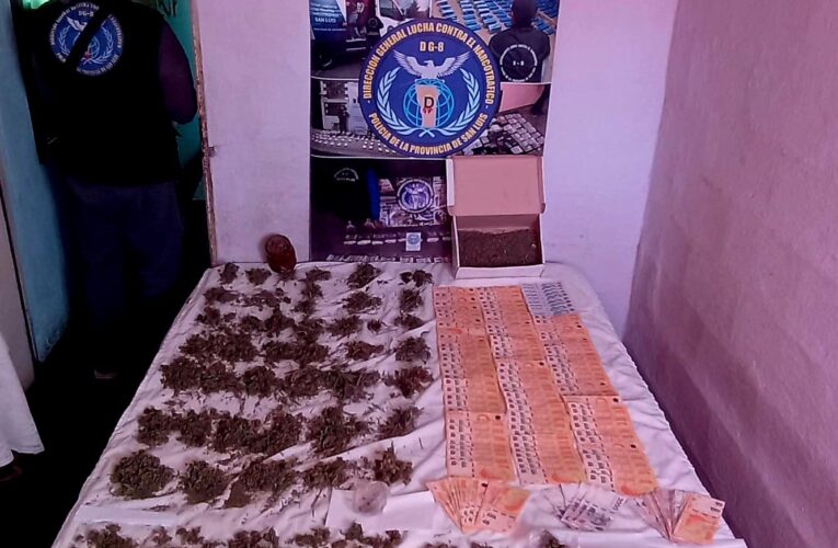 Incautan droga valuada en más de 10 millones de pesos en centros de distribución en San Luis y Córdoba