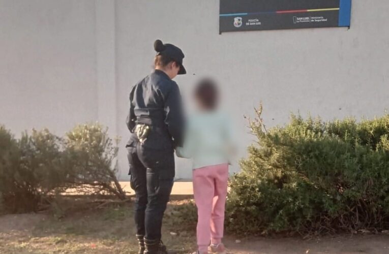 La Policía puso al resguardo a una niña de 9 años de Córdoba que deambulaba sola por las calles de Villa de Merlo