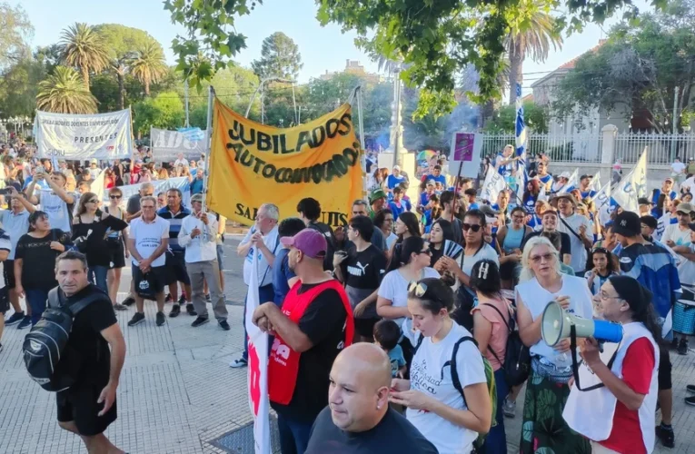 La CGT se movilizó en San Luis contra la reforma laboral impulsada por el Gobierno nacional