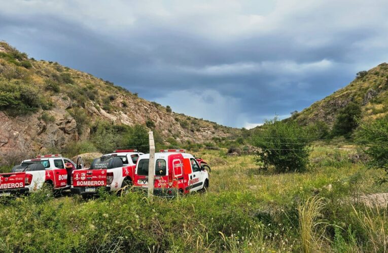 Juana Koslay: rescataron a una mujer lesionada en el Cerro de la Cruz