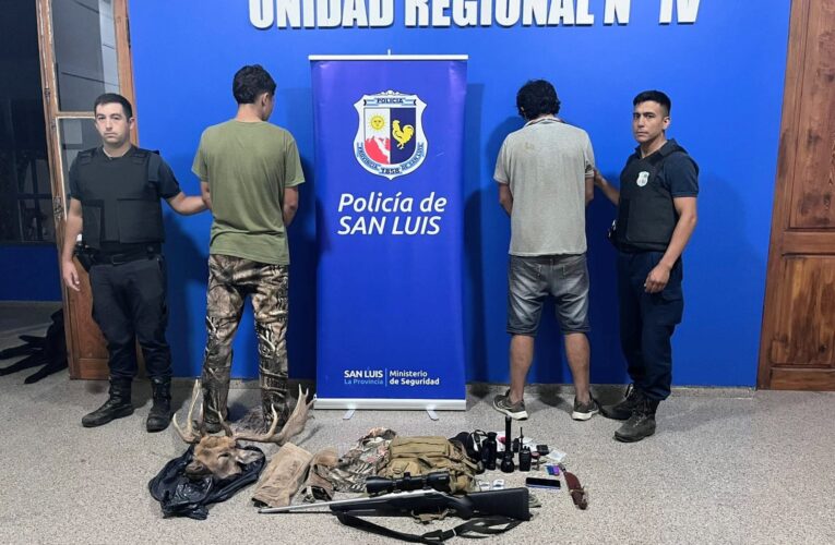 Demoraron a dos hombres por cazar ilegalmente un ciervo