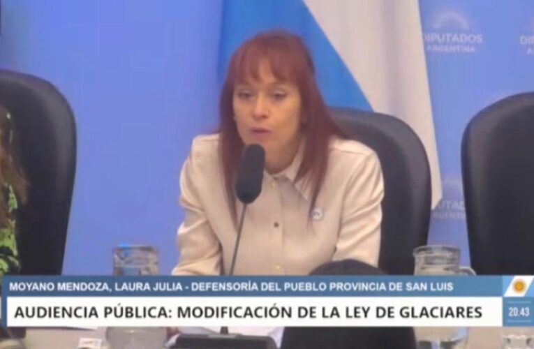 La Defensoría del Pueblo expuso su postura ante la posible modificación de la Ley de Glaciares