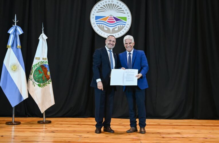 El Gobernador firmó el decreto de adjudicación para concluir un módulo de aulas en la UNViMe