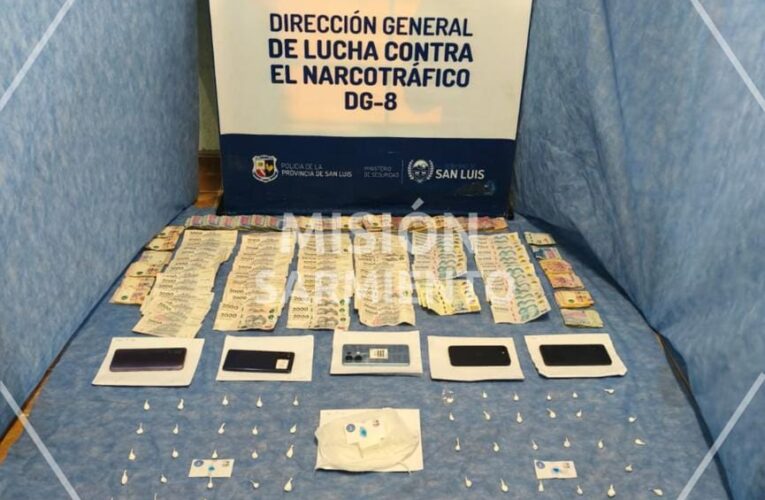 Villa Mercedes: la Policía anuló un centro de venta y distribución de drogas, incautó sustancia valuada en más de 20 millones de pesos y detuvo a dos hombres