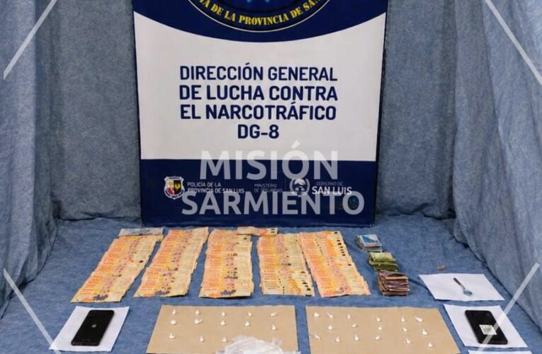 Villa Mercedes: la Policía anuló cinco centros de venta y distribución de drogas, incautó cocaína valuada en casi 20 millones de pesos y detuvo a dos personas